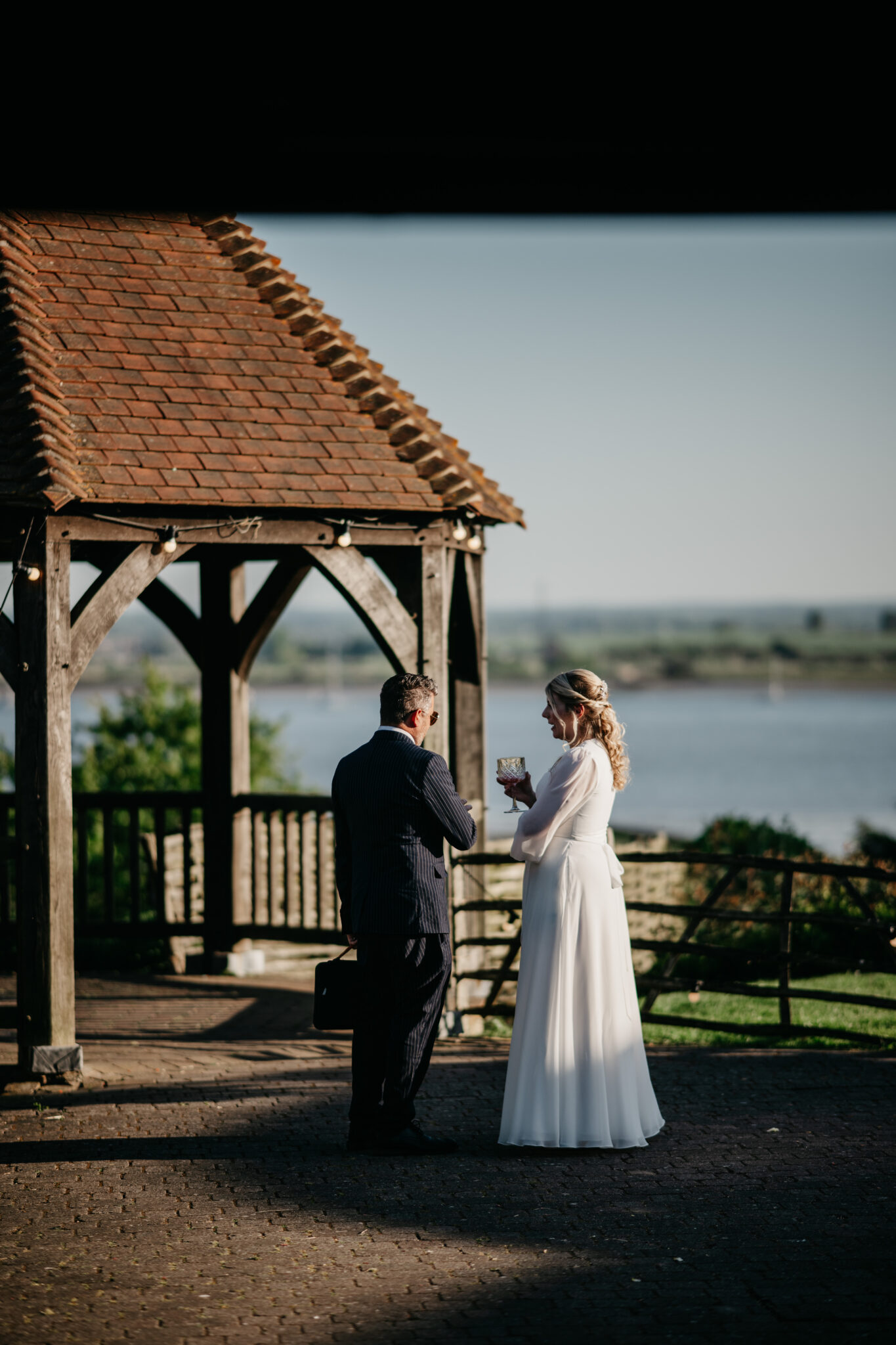 DJ Karl celebrating a wedding at The Harty Estate in Kent