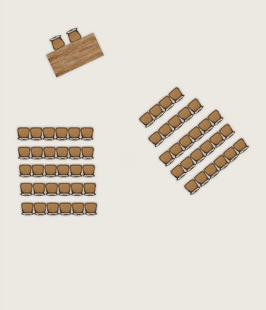 Floor plan diagram showing the Oak Gazebo wedding ceremony layout