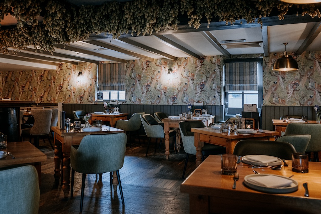 Dining area for breakfast at The Harty Estate wedding venue